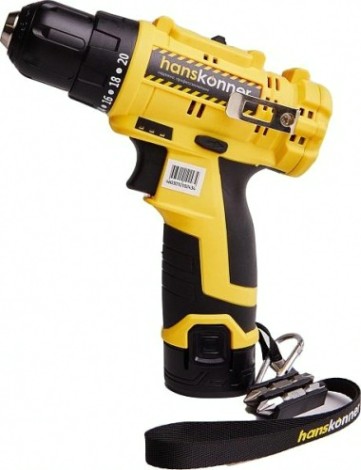 Дрель-шуруповерт аккумуляторная HANSKONNER HCD1230R