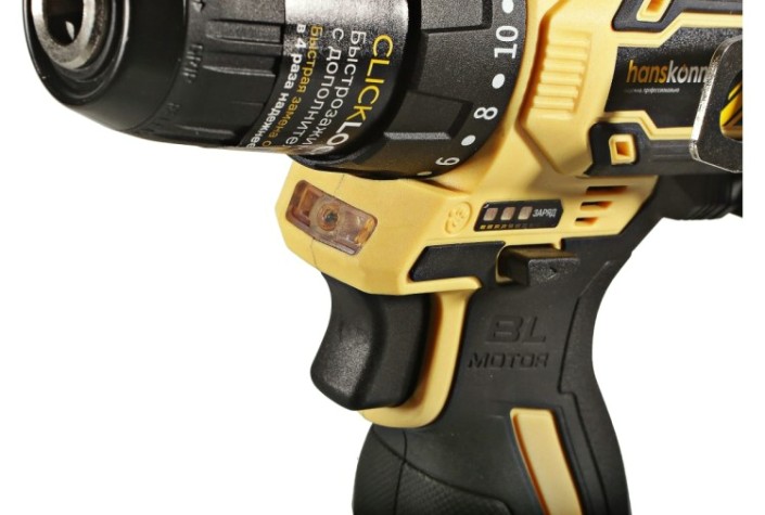 Дрель-шуруповерт аккумуляторная HANSKONNER HCD1645BLC