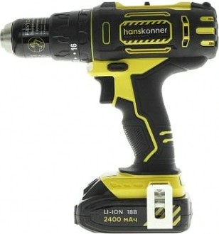 Дрель-шуруповерт аккумуляторная HANSKONNER HCD1838RI ударная