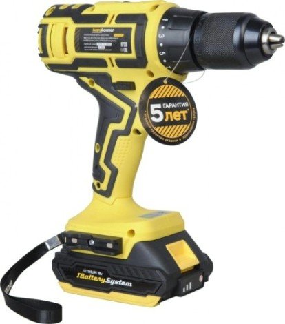 Дрель-шуруповерт аккумуляторная HANSKONNER HCD1855R Дрель-шуруповерт аккумуляторная HANSKONNER HCD1855R