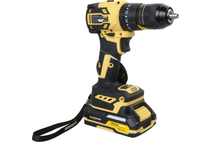 Дрель-шуруповерт аккумуляторная HANSKONNER HCD2065PRO