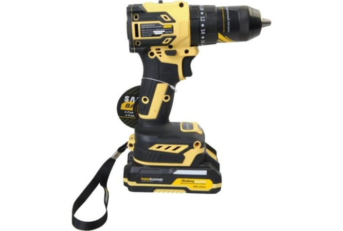 Дрель-шуруповерт аккумуляторная HANSKONNER HCD2065PRO