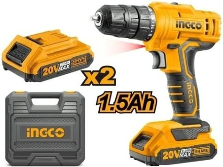 Дрель-шуруповерт аккумуляторная INGCO CDLI20012