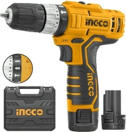 Дрель-шуруповерт аккумуляторная INGCO CIDLI1232 ударная