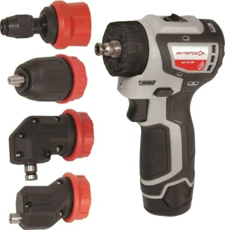 Дрель-шуруповерт аккумуляторная ИНТЕРСКОЛ ДА-10/12В 36 КомбиМАКС бесщеточная 4 насадки [687.2.2.79]