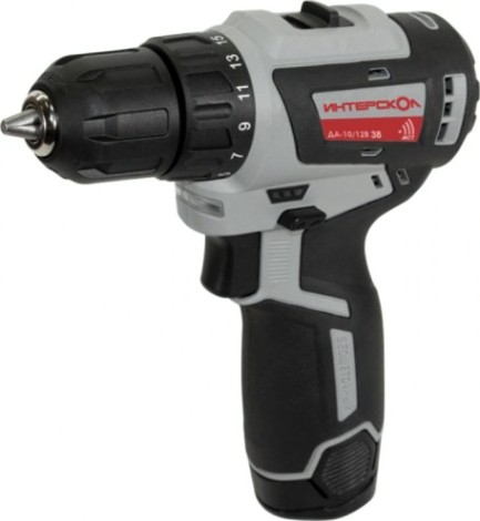 Дрель-шуруповерт аккумуляторная ИНТЕРСКОЛ ДА-10/12В 38 МиниМАКС бесщеточная 2 2,5ач, зу [757.2.2.45]