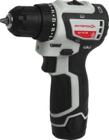 Дрель-шуруповерт аккумуляторная ИНТЕРСКОЛ ДА-10/12В МиниМАКС 2 1,5ач [687.1.2.70]