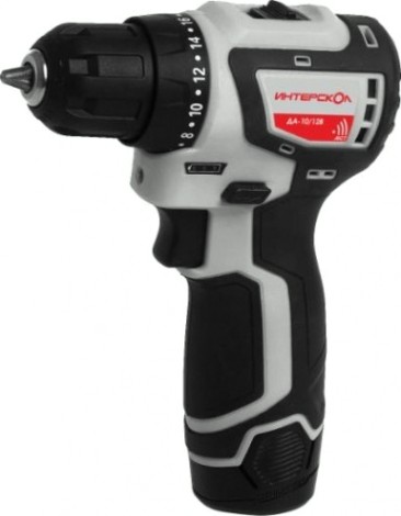 Дрель-шуруповерт аккумуляторная ИНТЕРСКОЛ ДА-10/12В МиниМАКС 2 2ач кейс [687.2.2.70]