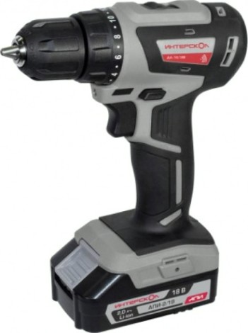 Дрель-шуруповерт аккумуляторная ИНТЕРСКОЛ ДА-10/18В [709.1.2.70]