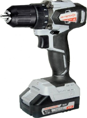 Дрель-шуруповерт аккумуляторная ИНТЕРСКОЛ ДА -13/18 ВК (2х1.5 Ач) [575.1.2.70]
