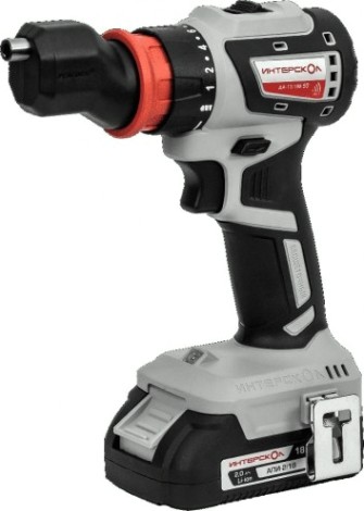 Дрель-шуруповерт аккумуляторная ИНТЕРСКОЛ ДА-13/18В 50 комби [776.2.2.79]
