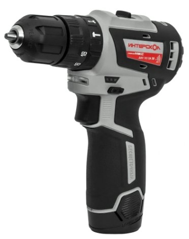 Дрель-шуруповерт аккумуляторная ИНТЕРСКОЛ ДАУ-10/12В 38 МиниМакс (Li-ion, кейс, 2 аккум.,2,5 Ач,ЗУ) [767.2.2.45]