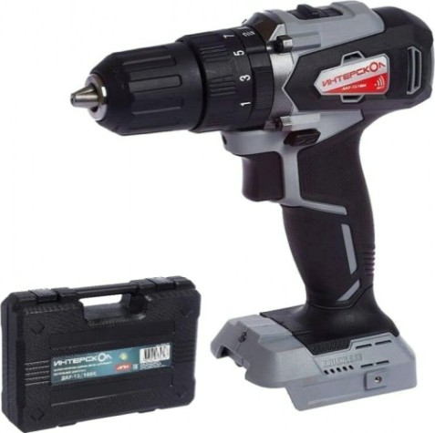 Дрель-шуруповерт аккумуляторная ИНТЕРСКОЛ ДАУ-13/18 ВК ударная без АКБ и ЗУ [573.0.0.70]
