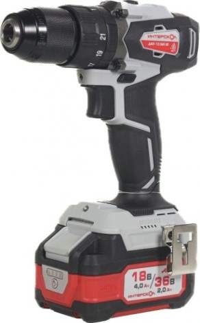 Дрель-шуруповерт аккумуляторная ИНТЕРСКОЛ ДАУ-13/36В 50 ударная [850.2.2.70]