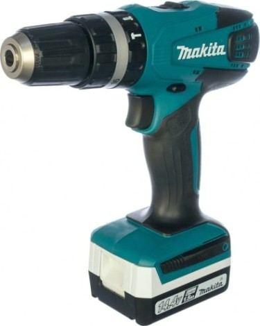 Дрель-шуруповерт аккумуляторная MAKITA HP 347 DWE ударная [HP347DWE]