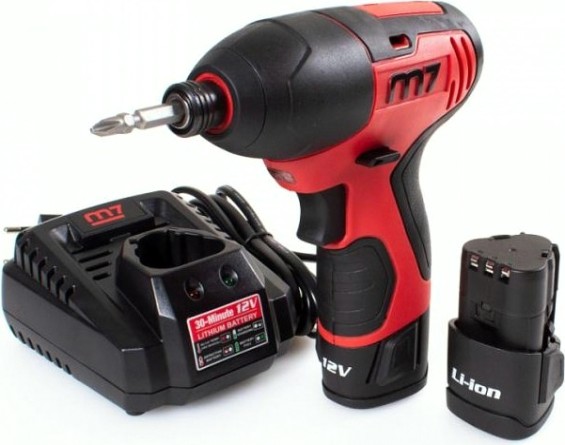 Дрель-шуруповерт аккумуляторная MIGHTY SEVEN DS-10202 ударный 12в, кейс