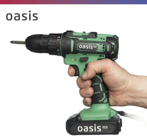 Дрель-шуруповерт аккумуляторная OASIS AS-14V eco [4640039480167]