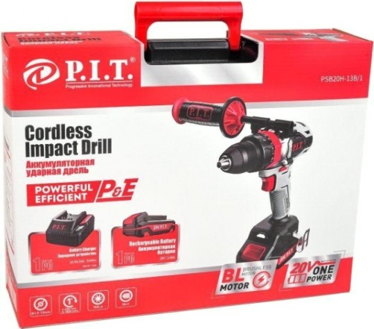 Дрель-шуруповерт аккумуляторная P.i.t. PSB20H-13B/1 ударная