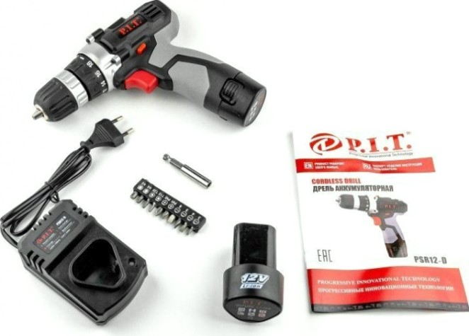 Дрель-шуруповерт аккумуляторная P.i.t. PSR12-D стандарт