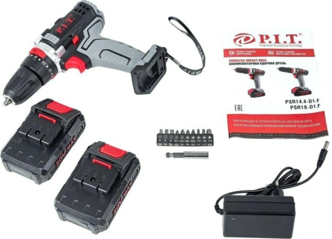 Дрель-шуруповерт аккумуляторная P.i.t. PSR18-D1F