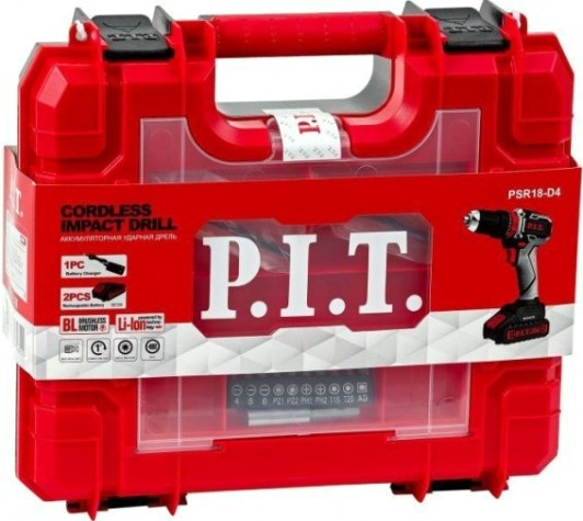 Дрель-шуруповерт аккумуляторная P.i.t. PSR18-D4 бесщеточная Дрель-шуруповерт аккумуляторная P.i.t. PSR18-D4 бесщеточная