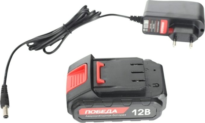 Дрель-шуруповерт аккумуляторная Победа ДА-12/2 Ли кейс [180201634]