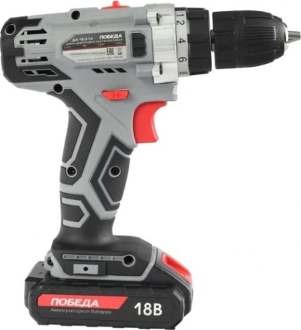 Дрель-шуруповерт аккумуляторная Победа ДА-18/2 Ли кейс [180201636]