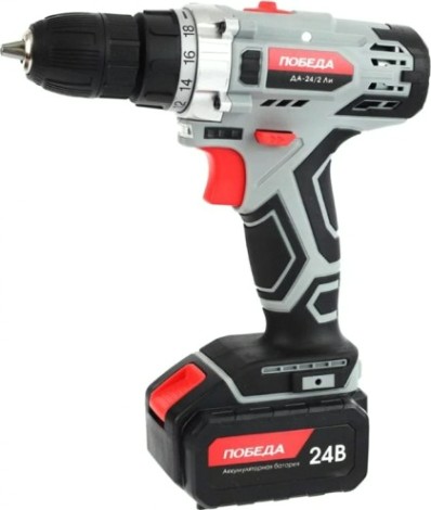 Дрель-шуруповерт аккумуляторная Победа ДА-24/2 Ли кейс [180201646]