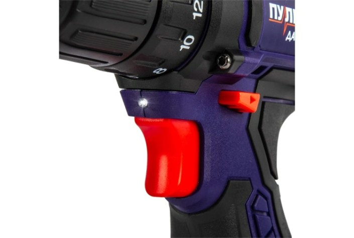Дрель-шуруповерт аккумуляторная ПУЛЬСАР ДА 12-23 безударная (12в, 2 аккум.) [916-936]