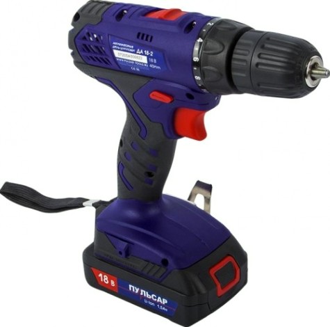 Дрель-шуруповерт аккумуляторная ПУЛЬСАР ДА 18-2 [792-704]