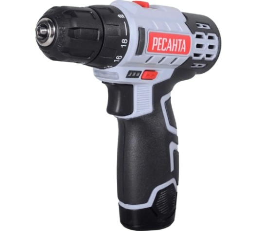 Дрель-шуруповерт аккумуляторная Ресанта ДА-12-2Л [75/14/1]