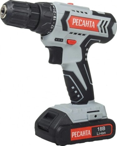 Дрель-шуруповерт аккумуляторная Ресанта ДА-50Л2-18А [75/14/9]
