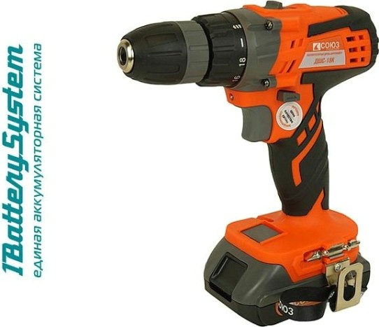 Дрель-шуруповерт аккумуляторная СОЮЗ ДШС-18К
