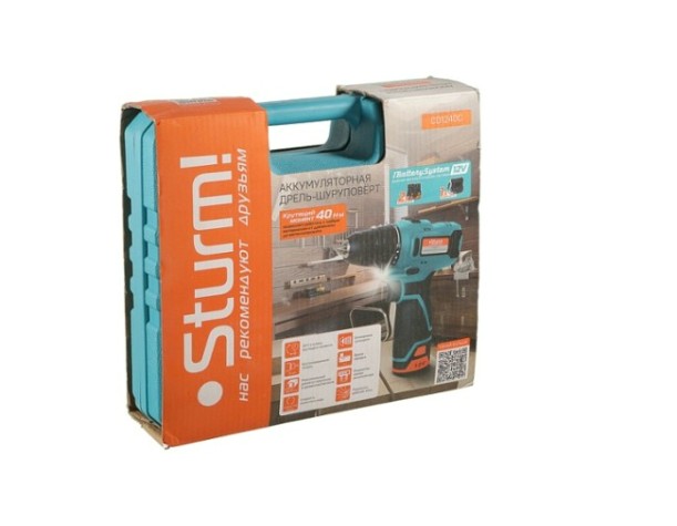 Дрель-шуруповерт аккумуляторная Sturm CD1240C