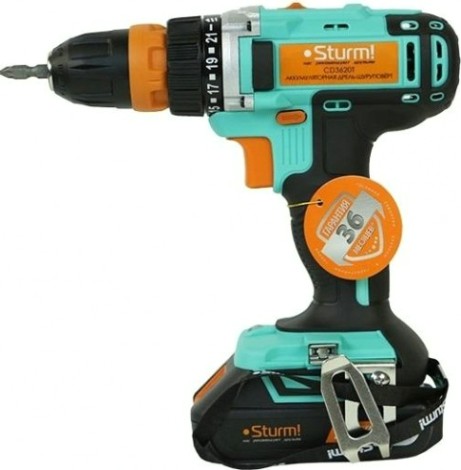 Дрель-шуруповерт аккумуляторная Sturm CD3620T