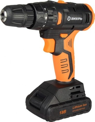 Дрель-шуруповерт аккумуляторная ВИХРЬ ДА-18Л-2К/Б (бесщеточный двигатель) [72/14/22]