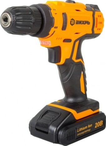Дрель-шуруповерт аккумуляторная ВИХРЬ ДА-20Л-2КА с набором оснастки 65 предметов [72/14/36]