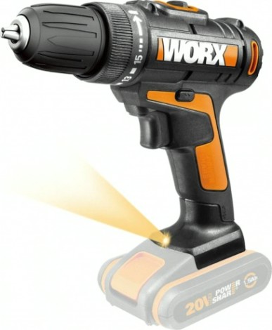 Дрель-шуруповерт аккумуляторная Worx WX101.9 без АКБ и ЗУ [WX101.9]