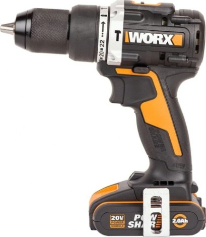 Дрель-шуруповерт аккумуляторная Worx WX352 ударная, бесщеточная