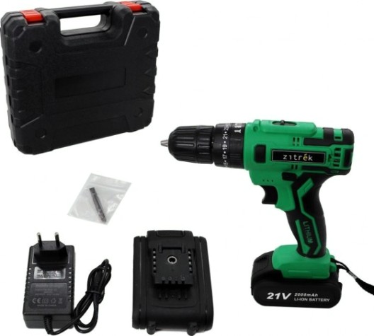 Дрель-шуруповерт аккумуляторная ZITREK Green Impact 21V ударная [063-4044]
