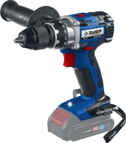 Дрель-шуруповерт аккумуляторная ЗУБР DB-201 бесщеточная, без АКБ и ЗУ Профессионал