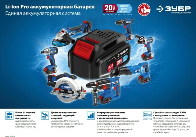 Дрель-шуруповерт аккумуляторная ЗУБР DBS-201 ударная, бесщеточная, без АКБ и ЗУ Профессионал