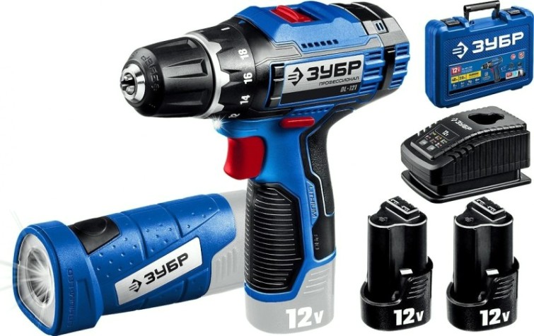 Дрель-шуруповерт аккумуляторная ЗУБР DL-121-22F Профессионал