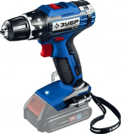 Дрель-шуруповерт аккумуляторная ЗУБР DL-201 без АКБ и ЗУ Профессионал