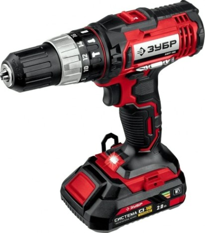 Дрель-шуруповерт аккумуляторная ЗУБР ДШУ-185-22 ударная