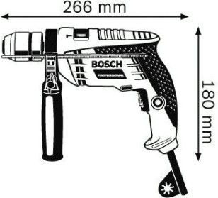 Дрель ударная сетевая BOSCH GSB 13 RE (БЗП) односкоростная [0601217100]