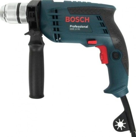 Дрель ударная сетевая BOSCH GSB 13 RE (БЗП) односкоростная [0601217104]