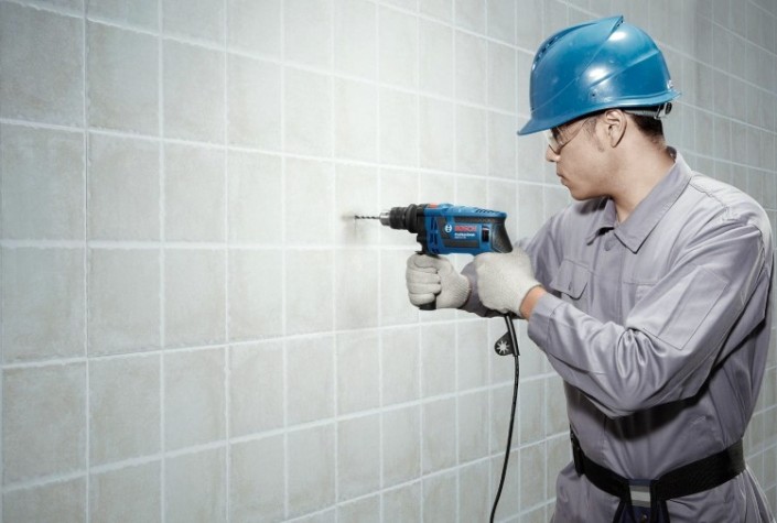 Дрель ударная сетевая BOSCH GSB 1600 RE (БЗП) односкоростная [06012181R0]