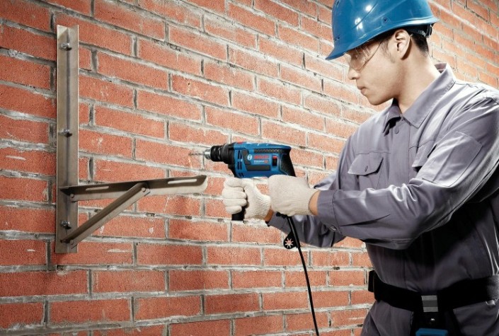 Дрель ударная сетевая BOSCH GSB 1600 RE (БЗП) односкоростная [06012181R0]