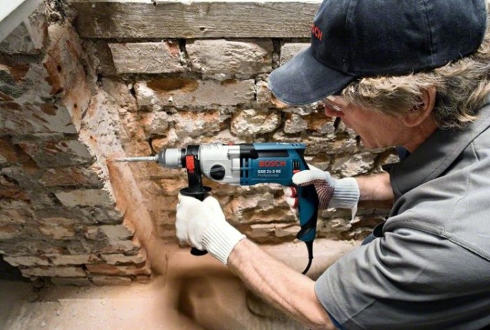 Дрель ударная сетевая BOSCH GSB 24-2 (ЗВП) двухскоростная [060119C900] Кейс L-Case